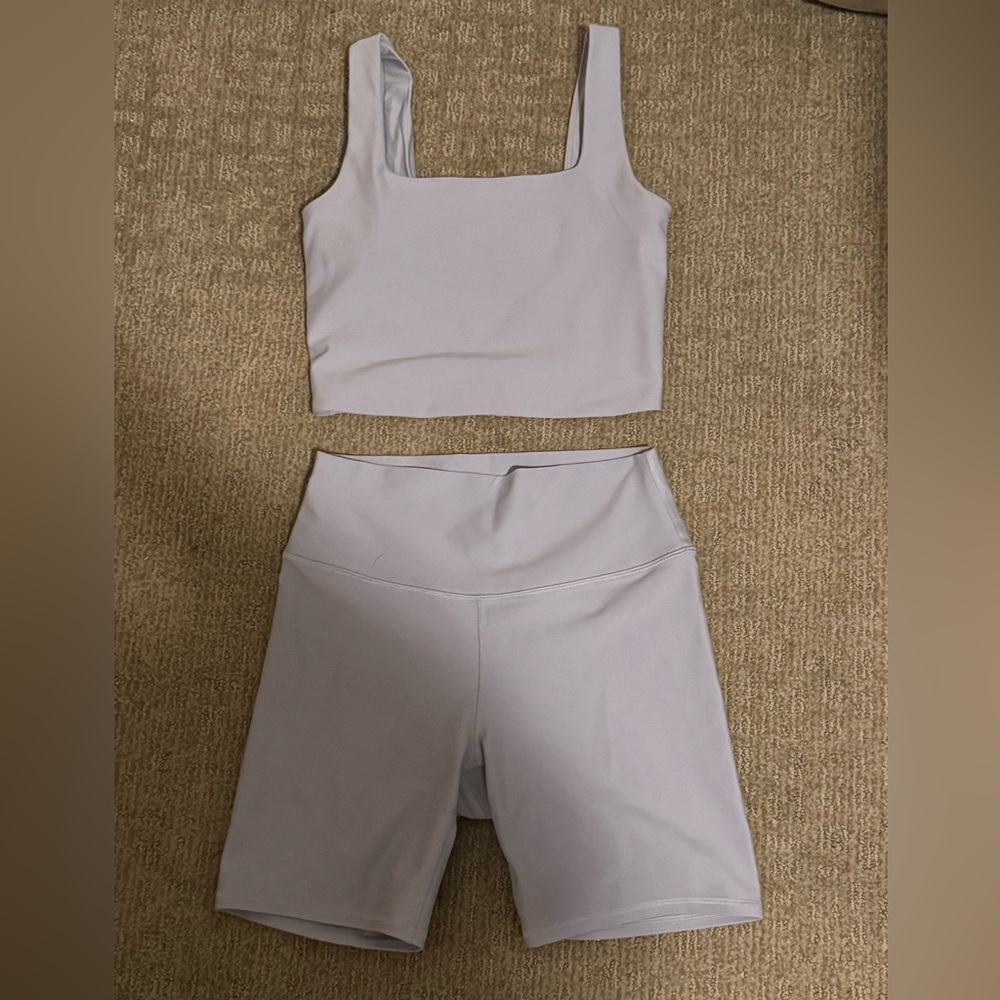 Abercrombie & Fitch Blue Bike Shorts Set